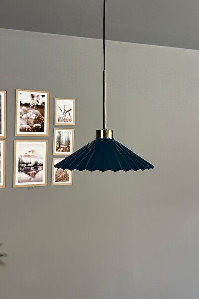 Bamyum Avilla Deniz Yeşili Metal Tekli Avize İnce Eskitme Başlık Rustik Mutfak Modern Sarkıt Aydınlatma