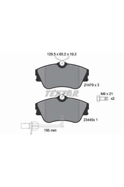 Krieger Set Placute Frana Frana Disc Vw California T4 Camper/Kombi T2 Bus/Kom...