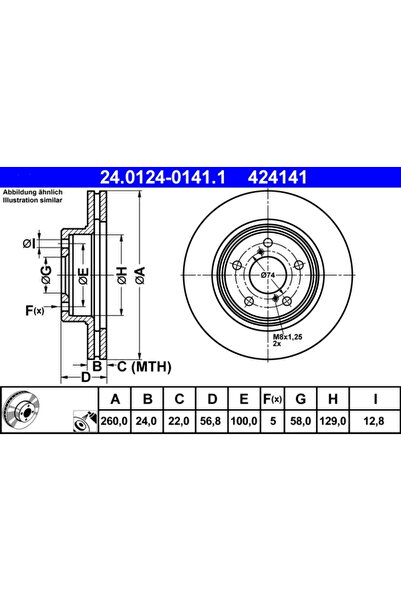 Ate Set Discuri Frana Subaru Impreza/Legacy 1/Legacy 2 1989-2012