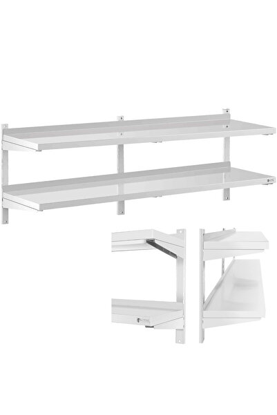 Other Double adjustable wall-hung catering shelf STEEL 180 x 40 cm