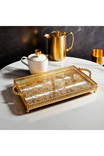 Generic Decorative Tray for Living Room, Bedroom, Dining Room, and Kitchen - Elegant Home Organizer