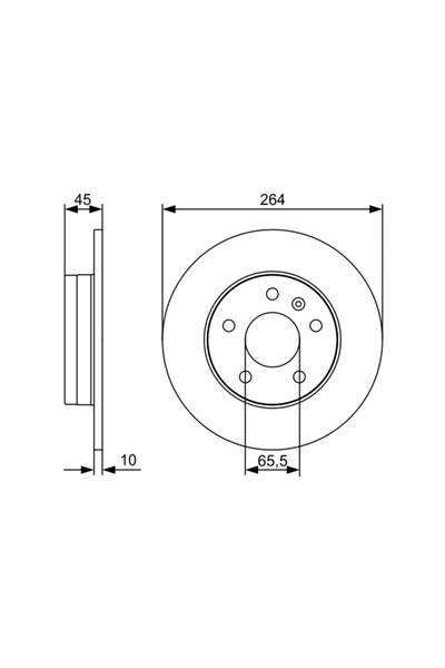 Bosch Спирачен диск Opel Zafira / Zafira Family B/Zafira B Van/Spacious Sedan