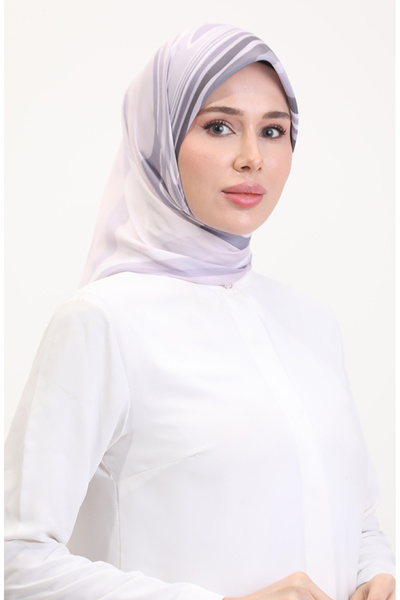 sefamerve Eșarfă moale cu model 70254-02 Pudra Lila