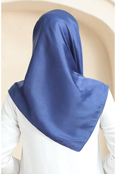 sefamerve Απλό κρυστάλλινο κασκόλ 70252-08 Ανοιχτό μπλε ναυτικό