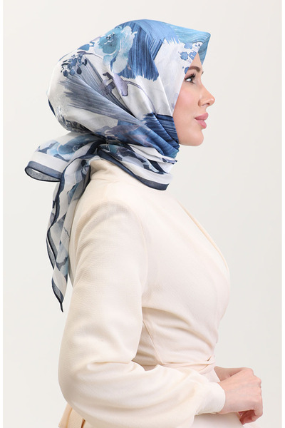 sefamerve Kehribar Eşarp 70280-01 İndigo