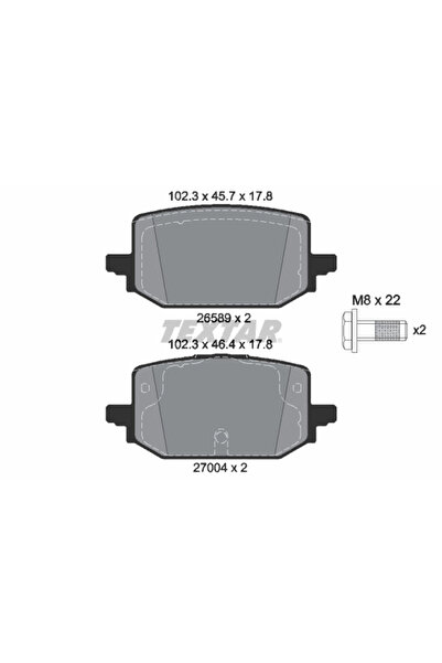 TEXTAR Set Placute Frana Frana Disc Renault Kangoo 3 Autoutilitara/Limuzina S...