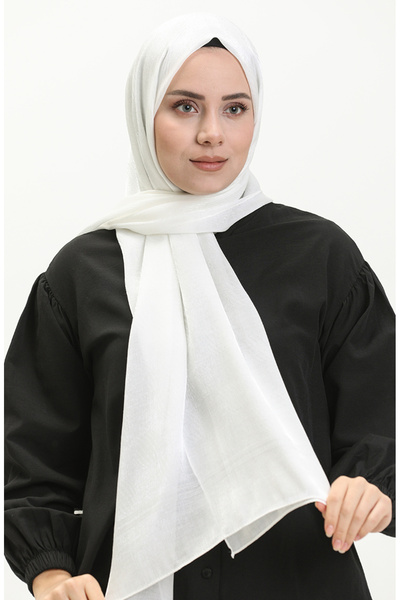 sefamerve Τετράγωνο σχέδιο Carmen Shawl 70229-11 Ecru