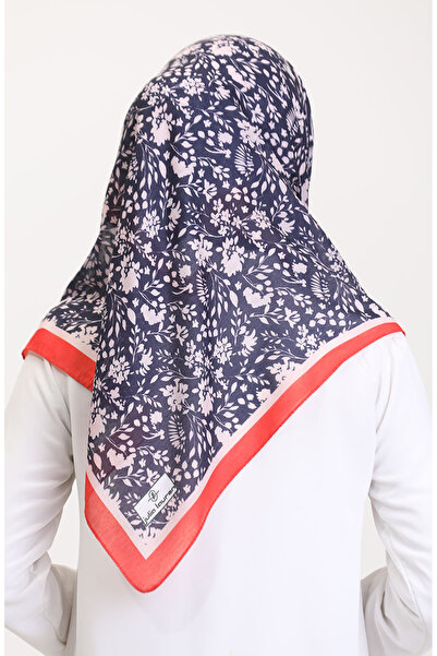 sefamerve Μαλακό κασκόλ με σχέδιο 70261-12 Πορτοκαλί Ναυτικό Μπλε