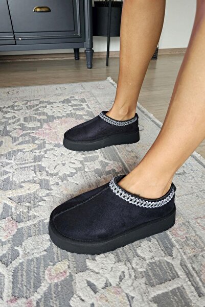 Topukla Footwear OPS 1AK Topukla Kadın İçi Kürklü Kalın Tabanlı Mini Bot