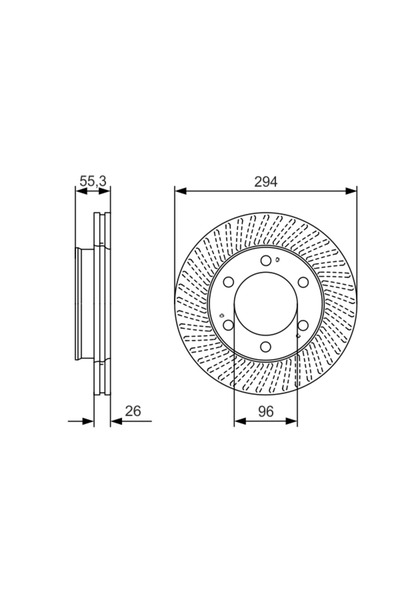 Bosch Дискови спирачки Ssangyong Rexton / Rexton 2