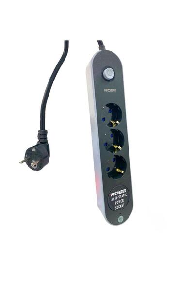 Rose GR-300 3'lü 5Metre Kablolu Akım Korumalı Grup Priz