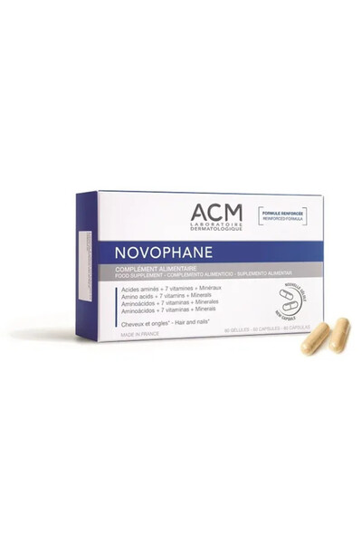 ACM Laboratoire dermatologique Capsule Novophane Acm pentru păr și unghii, 60 de capsule