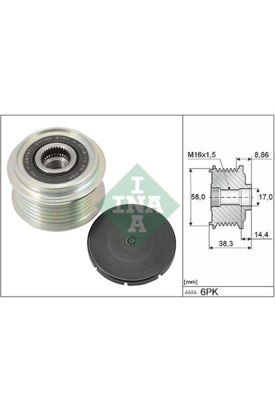 FAG Sistem Roata Libera Generator Hyundai Accent 4/Elantra 5 Limuzina/I10 1 K...