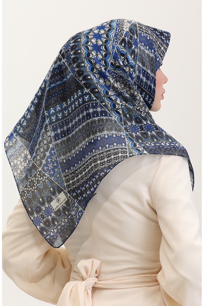 sefamerve Κεχριμπαρένιο Κασκόλ 70291-12 Σκούρο Μπλε Σαξ