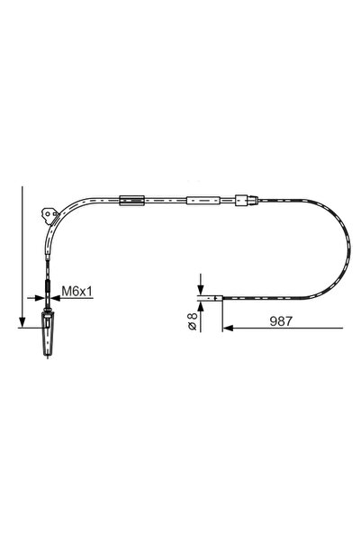 Bosch Cablu Frana De Parcare Mercedes-Benz A-Class