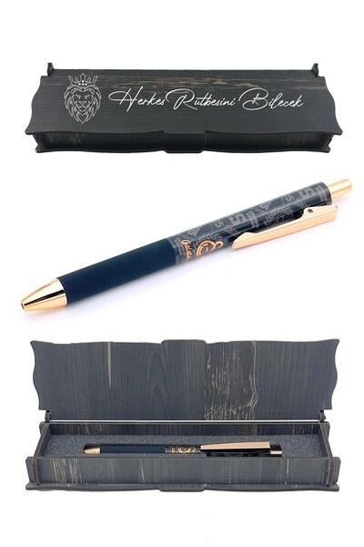 Galatasaray Γνήσιο ακρυλικό σετ στυλό και στυλό Hybrt με άδεια χρήσης Aslan