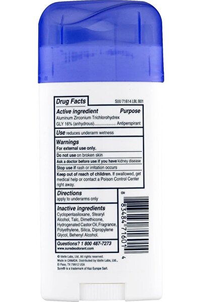 Sure Deodorant 2.6 Ounce Invisible Solid Fresh & Cool (76ml) (3 Pack)