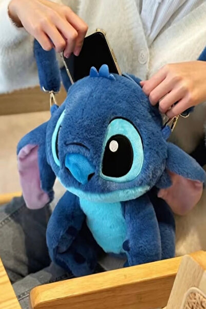 Pofika Peluş Askılı Stitch Sırt Çantası Stitch Karakter Sırt Çantası Sevimli ...