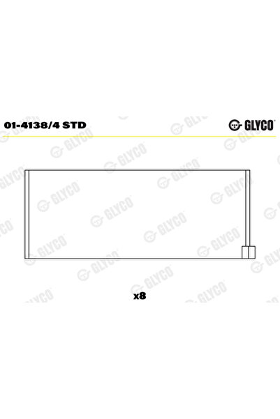 GLYCO Cuzineti Biela Dacia Logan Renault 11/12/18 1969-2021