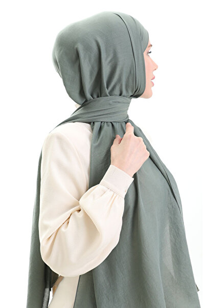 sefamerve Cotton Soft Shawl 70283-09 Olive Green