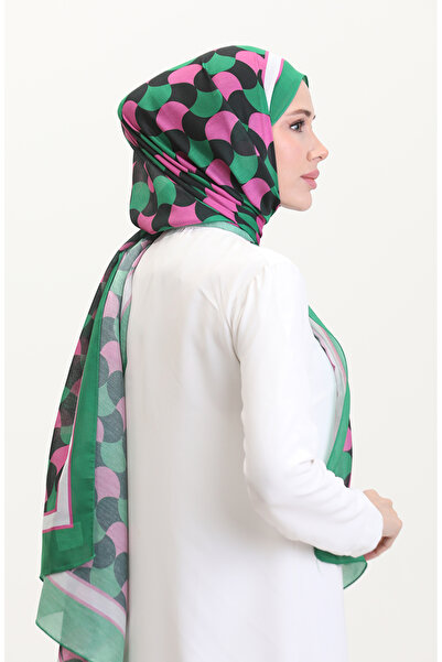 sefamerve Μαλακό σάλι με σχέδιο 70266-20 Ροζ Μαύρο