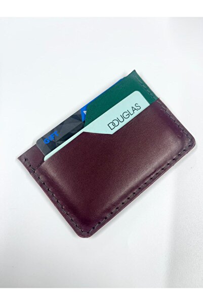 OMP Card holder wallet Natural leather Burgundy Green