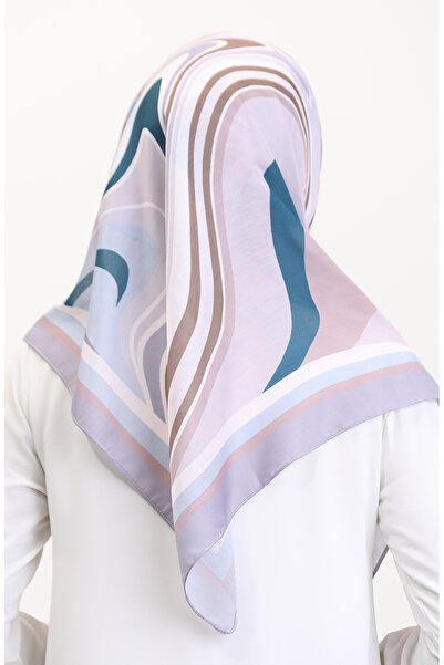 sefamerve Μαλακό κασκόλ με σχέδιο 70254-06 Mustard Petrol