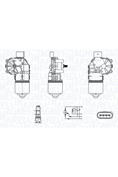 MAGNETI MARELLI Motor Stergator Fata Ford Focus 2