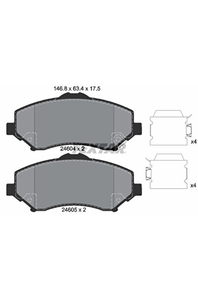 TEXTAR Set Placute Frana Frana Disc Chrysler Grand Voyager 5 Dodge Journey/Nitro