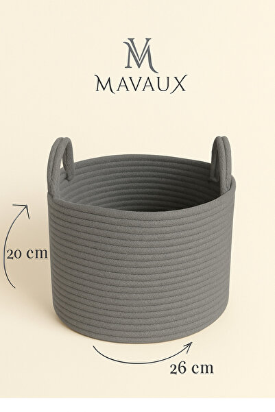 MaVaux Натуральний ручний плетений джутовий кошик 20x26 см – декоративний, багатофункціональний, стильний і міцний кошик для зберігання речей