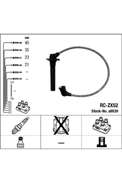 NGK Ignition Wiring Set Mazda 323 F 6/323 S 5/323 S 6 Sedan