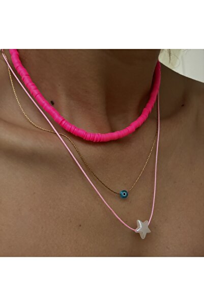 DeNors مجموعة قلادات فيمو مكونة من 3 قطع