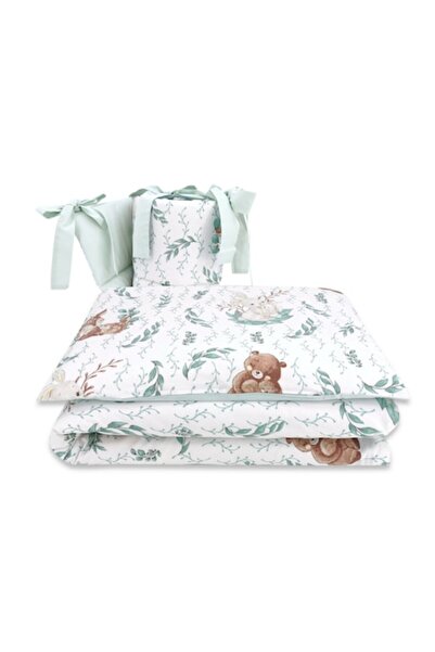 MimiNu Bedding, MimiNu, for cot 120x60 cm, With side protection, Cotton, 3 pieces, Lulu