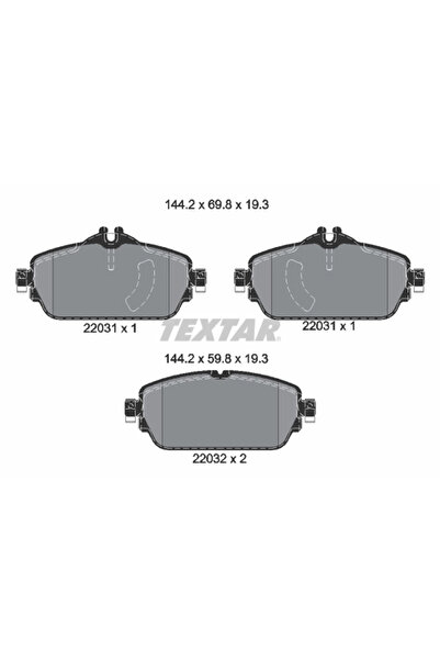 Krieger Set Placute Frana Frana Disc Mercedes-Benz C-Class/E-Class/Gla-Class ...