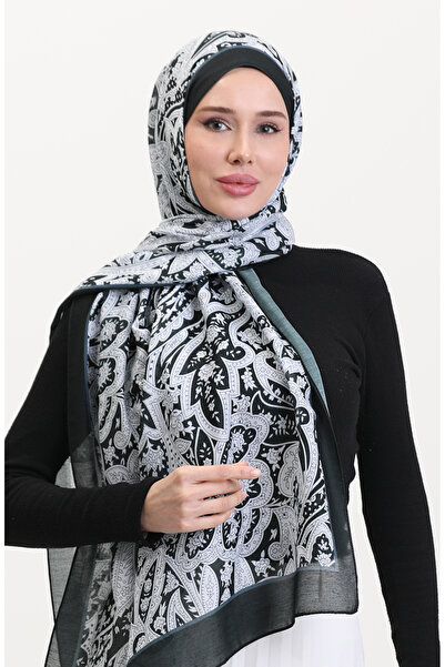 sefamerve Μαλακό σάλι με σχέδιο 70270-14 Μαύρο Λευκό