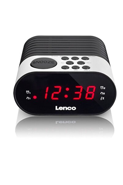 Lenco Clock Radio, Lenco, White