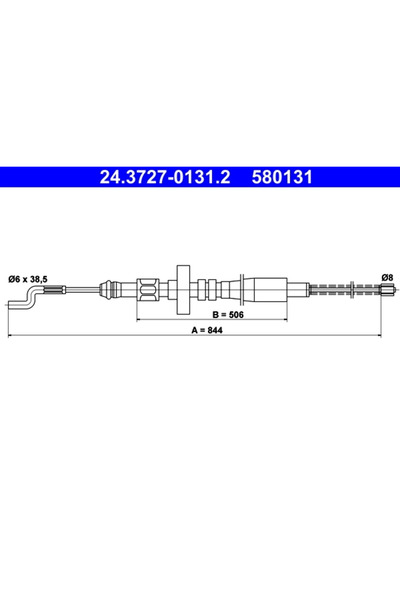 Ate Cablu Frana De Parcare Vw Transporter T4 Bus/Transporter T4 Caroserie/Tra...