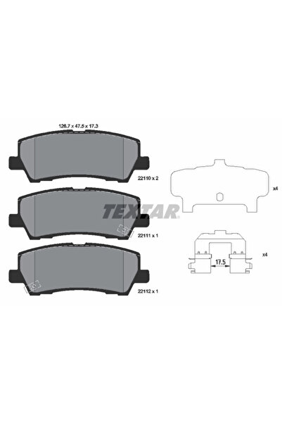 TEXTAR Set Placute Frana Frana Disc Ford Australia Mustang Ford Usa Mustang