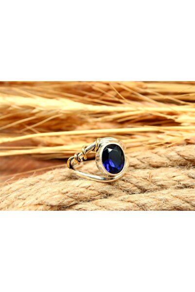 alpsilverart 925 Ayar Gümüş El İşi Safir Ayarlanabilir Yüzük | Kadınlara Özel...