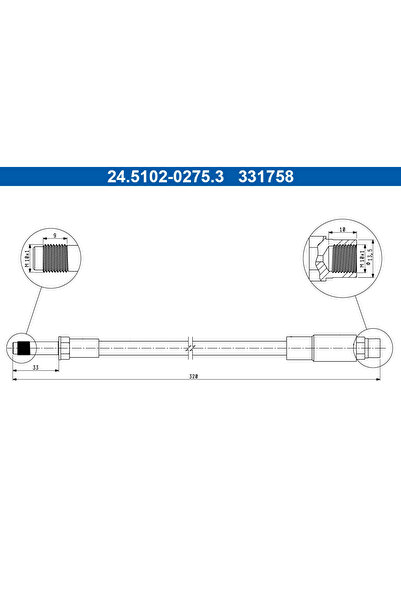 Ate Спирачен маркуч BMW 5