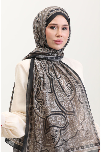 sefamerve Εθνοτικό Κεχριμπάρι Σάλι 70278-01 Χακί