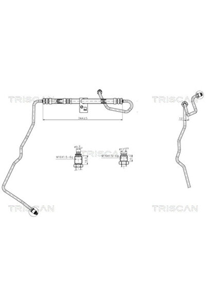TRISCAN Furtun Hidraulic Sistem De Directie De La Pompa Hidraulica La Caseta ...