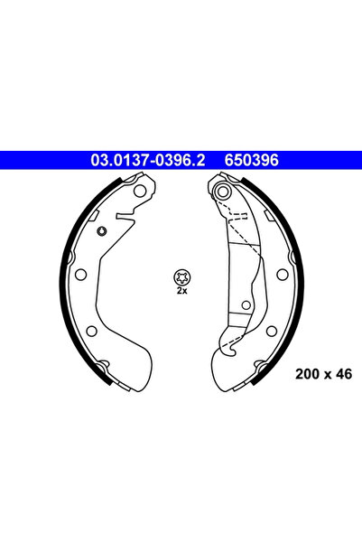 Ate Set Saboti Frana Opel Corsa C/Tigra Twintop Vauxhall Corsa Model 2/Corsav...