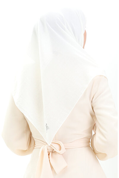 sefamerve Βαμβακερό μαλακό κασκόλ 70282-27 Κρέμα