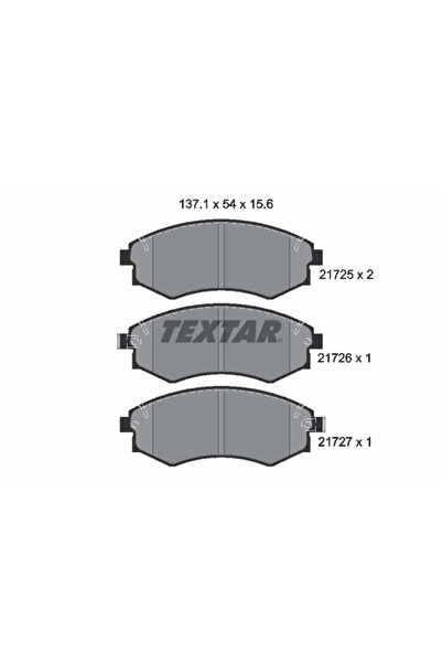 TEXTAR Set Placute Frana Frana Disc Daewoo Rexton Nissan Largo Microbus