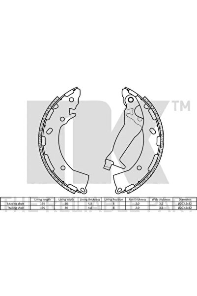 NK Set saboti frana HYUNDAI i10 I 2007-2013 2734789