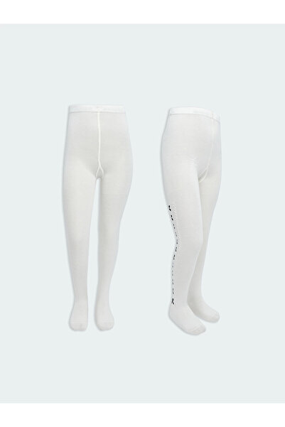 LC Waikiki Chiloți pentru fete cu model ecru LCW Kids, pachet de 2