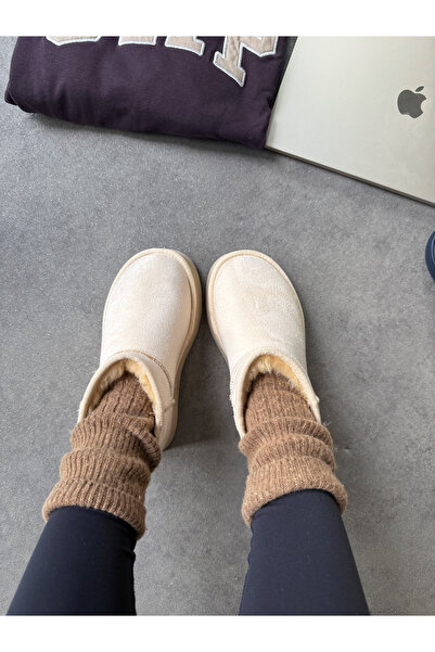 Zenom Mini İçi Tüylü Kalın Taban Kadın Bot