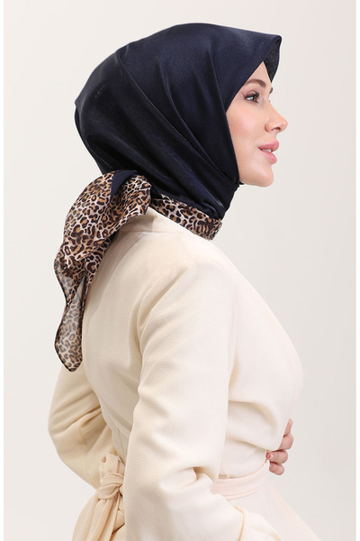 sefamerve Ethnic κεχριμπαρένιο κασκόλ 70292-01 Ναυτικό μπλε