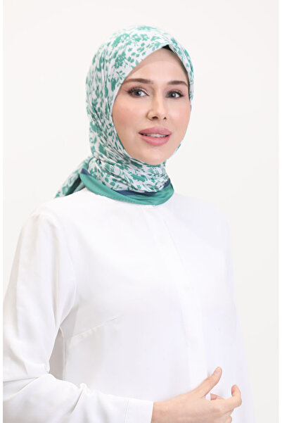 sefamerve Μαλακό κασκόλ με σχέδιο 70261-11 Πράσινο Ναυτικό Μπλε